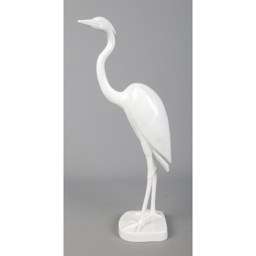 20 - A mid 20th century Meissen Weiss porcelain model of a heron, designed by Elfriede Reichel-Drechsler.... 