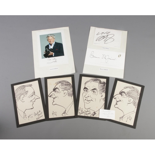 268 - A quantity of autographs from famous photographers and fashion designers including David Bailey, Lor... 