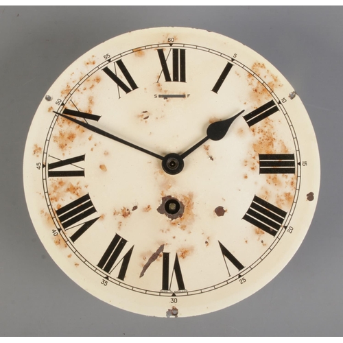 276 - A Smith's Coventry Astral bulkhead clock, in circular chrome mount. The cream enamel Roman Numeral d... 