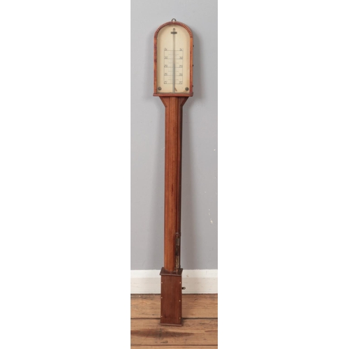 389 - An unmarked mercury stick barometer.