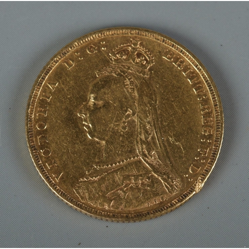 399 - A Victorian 1892 full sovereign.