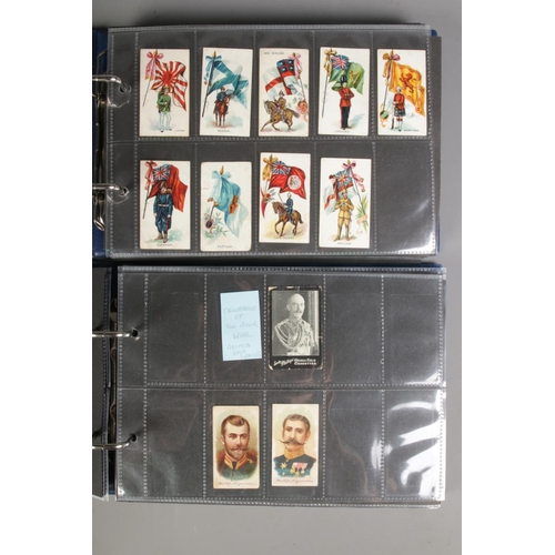 521 - Two folders of incomplete cigarette cards including Pritchard & Burton's 