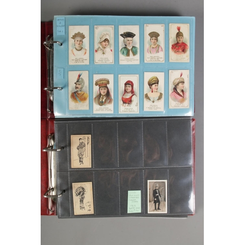 532 - Two folders of incomplete cigarette cards including Chinese examples, Pinhead cigarettes 