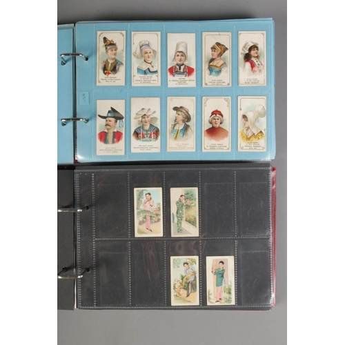 532 - Two folders of incomplete cigarette cards including Chinese examples, Pinhead cigarettes 