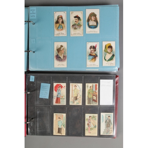 532 - Two folders of incomplete cigarette cards including Chinese examples, Pinhead cigarettes 