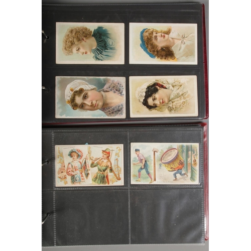 532 - Two folders of incomplete cigarette cards including Chinese examples, Pinhead cigarettes 