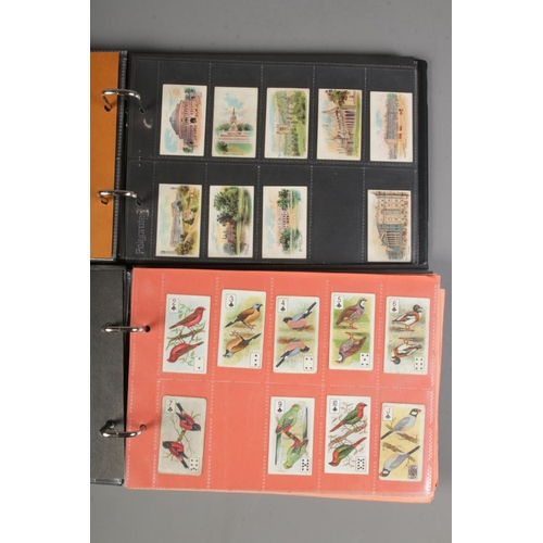 533 - Two folders of incomplete cigarette cards including, Adkin & Sons 