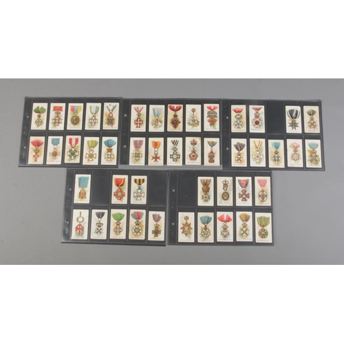 543 - Allen & Ginter cigarette cards, The World's Decorations (46/50, missing nos 23, 32, 35 & 41)