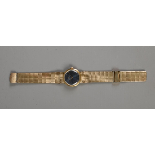 428 - A men's Bucherer wrist watch with yellow metal strap