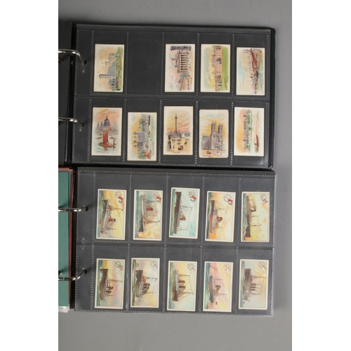 417 - Two folders of incomplete cigarette cards including, Adkin & Sons 