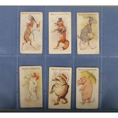 426 - Will's Cigarette cards, Animals & Birds in Fancy Costume, six cards in total.