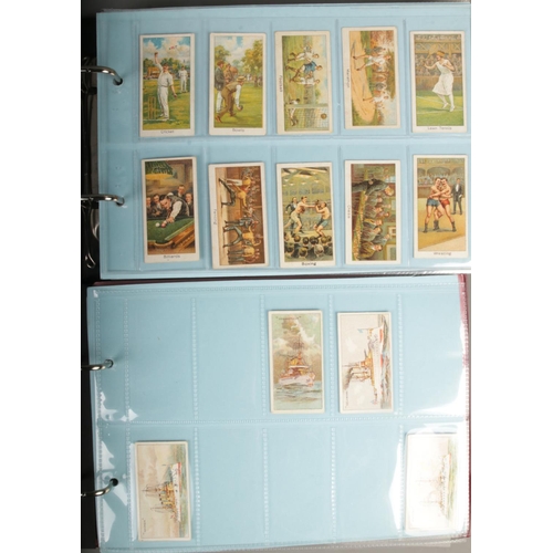 431 - Two albums of over 240 cigarette cards in incomplete sets including Turf cigarettes sports records, ... 