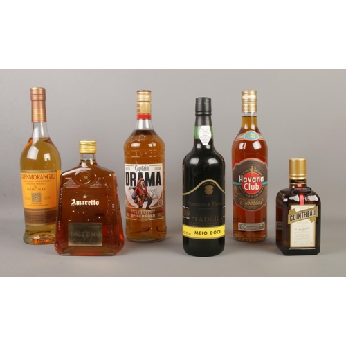 90 - Six sealed bottles of alcohol, to include Glenmorangie 10 Years Old 'The Original' (70cl), Havana Cl... 