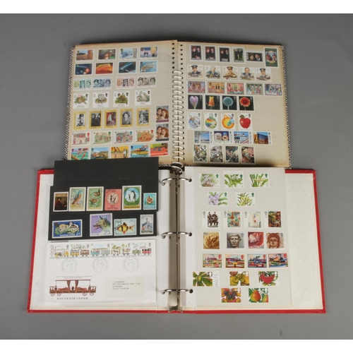 129 - Two partly filled folders of Royal Mail unfranked, unused commemorative stamps. Examples include Cha... 