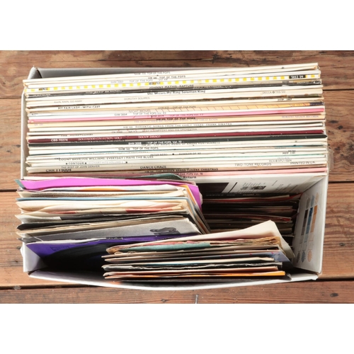 206 - A box of assorted records, to include Madness, Kate Bush, Johnny Mathis, Art Garfunkel and Top of th... 