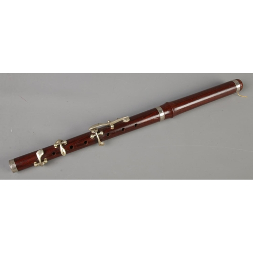 75 - A unnamed rosewood piccolo. (38cm)