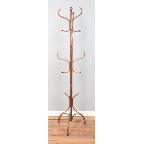 420 - A bentwood coat/hat stand. 182cm tall.