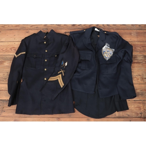 242 - A military uniform with signallers badge and a California High patrol uniform