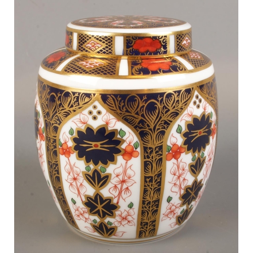 365 - A Royal Crown Derby Imari ginger jar. 1128 pattern, 12cm. First quality.