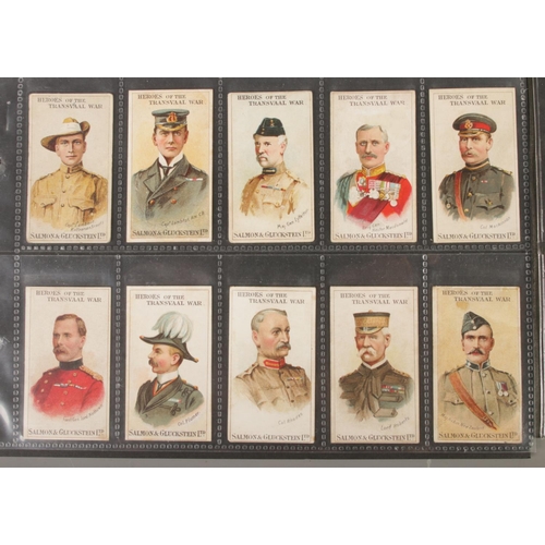 105 - Salmon & Gluckstein, Heroes of the Transvaal War cigarette cards, near complete set 34/40.