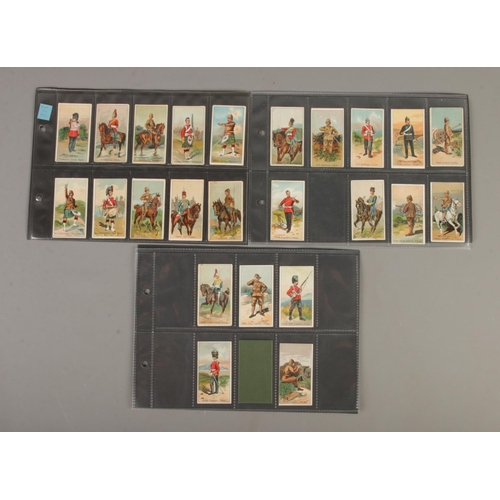 115 - American Tobacco Co cigarette cards, Military Uniforms D Series, Incomplete set 24/25.