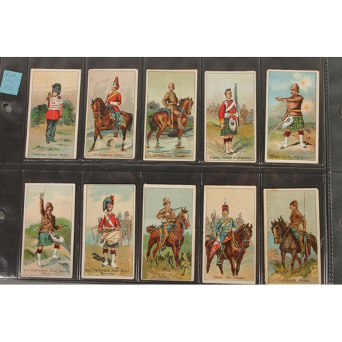 115 - American Tobacco Co cigarette cards, Military Uniforms D Series, Incomplete set 24/25.