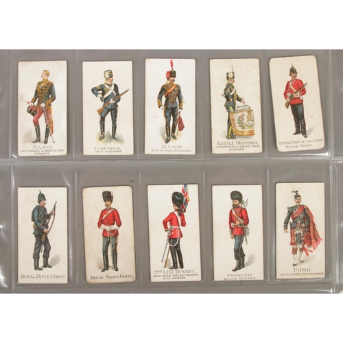 117 - Gallaher cigarette cards, Types of the British Army, brown back battle honours, incomplete set 49 ca... 