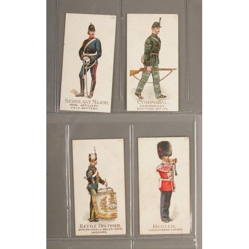 122 - Gallaher, Types of the British Army, Three Pipe Tobaccos brown back, incomplete set, 18/50 cards.