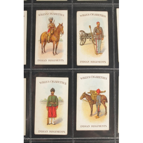 140 - Will's Scissors cigarette cards, Indian Regiments, Part set, 29 cards.