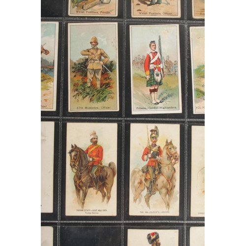 150 - American Tobacco Co cigarette cards, Military uniforms, odds from various series including A,B,C & D... 