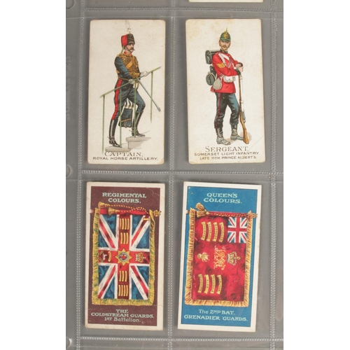 154 - Gallaher cigarette cards, odds from Types of the British Army, Regimental colours & Standards, South... 