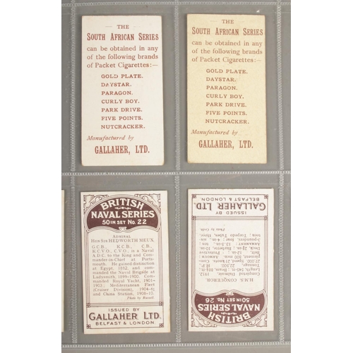 154 - Gallaher cigarette cards, odds from Types of the British Army, Regimental colours & Standards, South... 