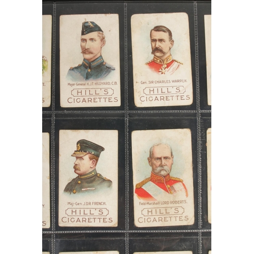 156 - Hill's cigarette cards, Boer War Generals Campaigners, Part set, 16 cards