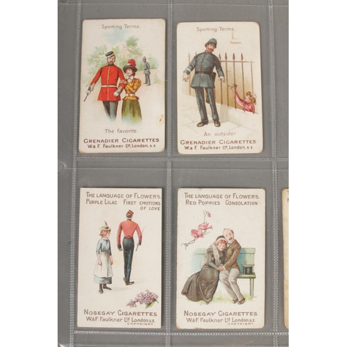 162 - Faulkner's Grenadier cigarette cards, odds from The Language of Flowers, Sporting Terms, Police Term... 