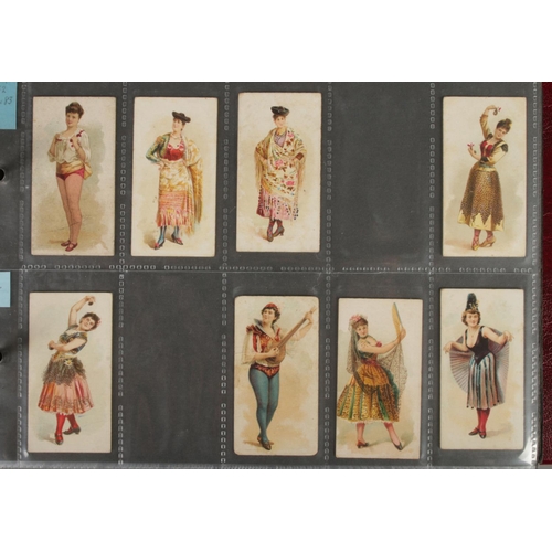 188 - One album of part set/odds including American Tobacco Co Dancers, Flags & Flowers and Cross Cut Post... 