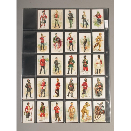 40 - The American Tobacco Co cigarette cards, Military Uniforms complete set 27/27.