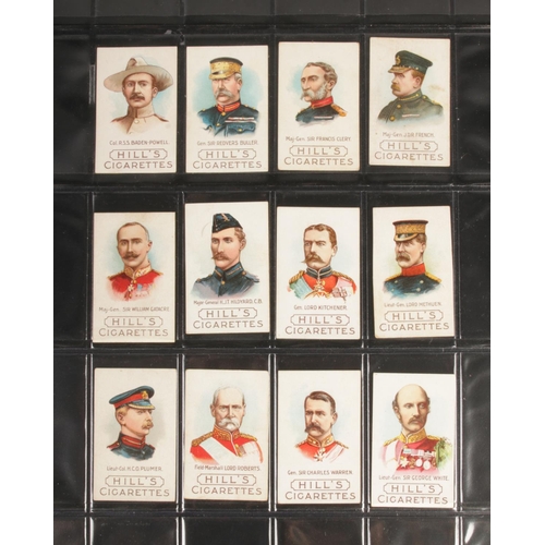 44 - Hill's Cigarettes, Boer War Generals, complete set 12/12.