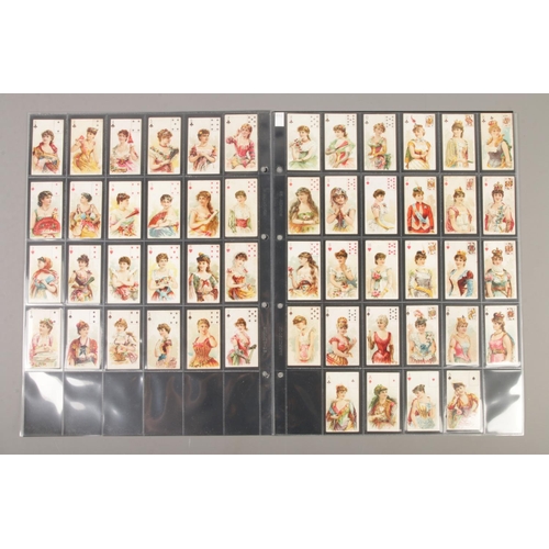 54 - BAT British American Tobacco cigarette cards, Beauties Playing Cards Inset, complete set.