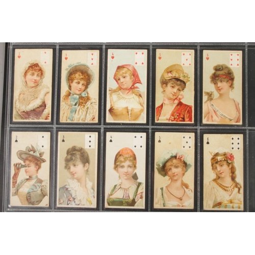 64 - Will's cigarette cards, Beauties Playing Cards Inset, complete set with additional cards.