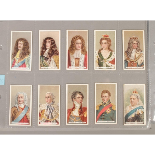 71 - Wills' Cigarettes; Kings & Queens of England Cigarette Cards. Full set plus four variations of Queen... 