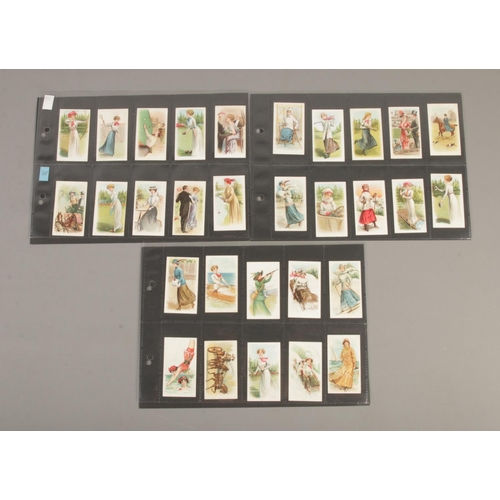 77 - W.D & H.O Wills (Scissors) Cigarettes Sporting Girls Cigarette Cards. Full Set. 30/30.