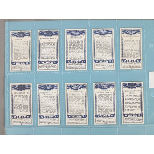 84 - Ogden's Cigarettes; Flags & Funnels of Leading Steamship Lines. Full set. 50/50.