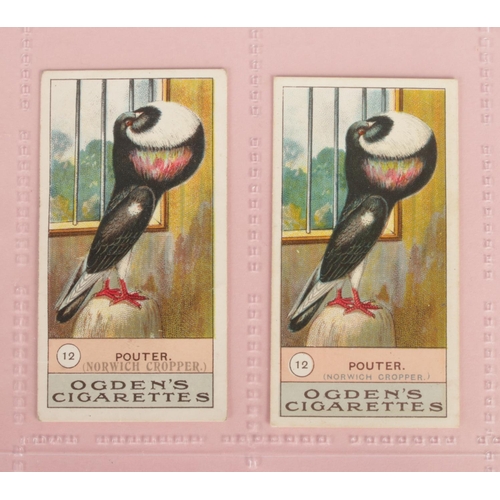 86 - Ogden's Cigarettes; Fowls, Pigeons and Dogs Cigarette Cards. Green back. Full Set, with variation on... 