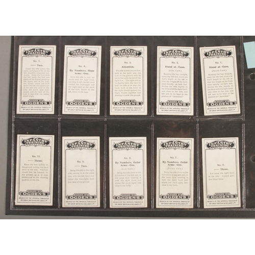 87 - Ogden's Cigarettes; Infantry Training Cigarette Cards, black backing. Full set. 50/50.