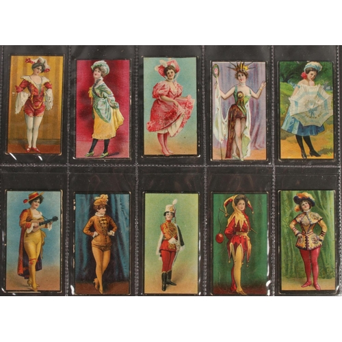 93 - British American Tobacco (BAT); Girls in Costumes Cigarette Cards. Slight variation to one card; a c... 