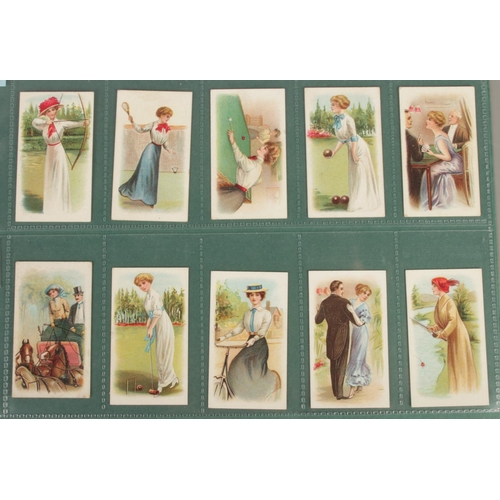 94 - British American Tobacco (BAT); Sporting Girls Cigarette Cards. Plain backs, complete set. 30/30.