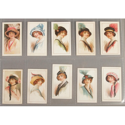 95 - British American Tobacco (BAT): Beauties Picture Hats. Two sets. Blank backs. With border (32), With... 