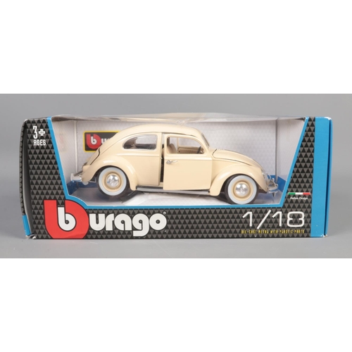 35 - Burago 1:18 Scale Die Cast model of a 19575 Volkswagen Kafer Beetle.