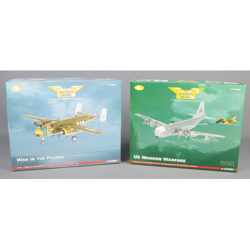 46 - Two boxed limited edition Corgi The Aviation Archive military model aircrafts. Includes War in the P... 