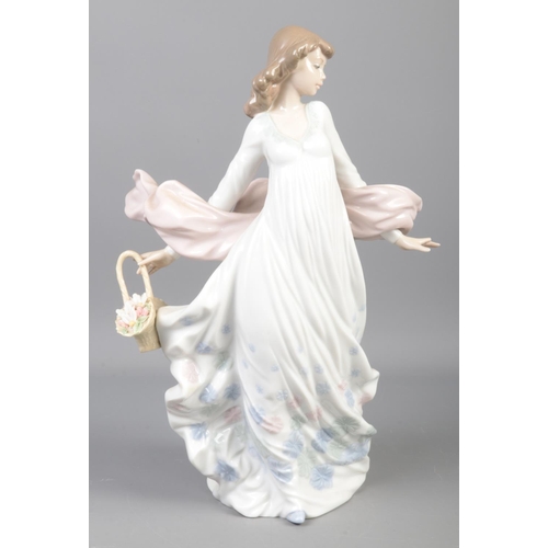 345 - Two Lladro figures; 'Spring Splendour' (05898) and 'Summer Serenade' (06193). Tallest: 31cm.